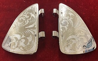 Vent window Breezies Chrome Engraved