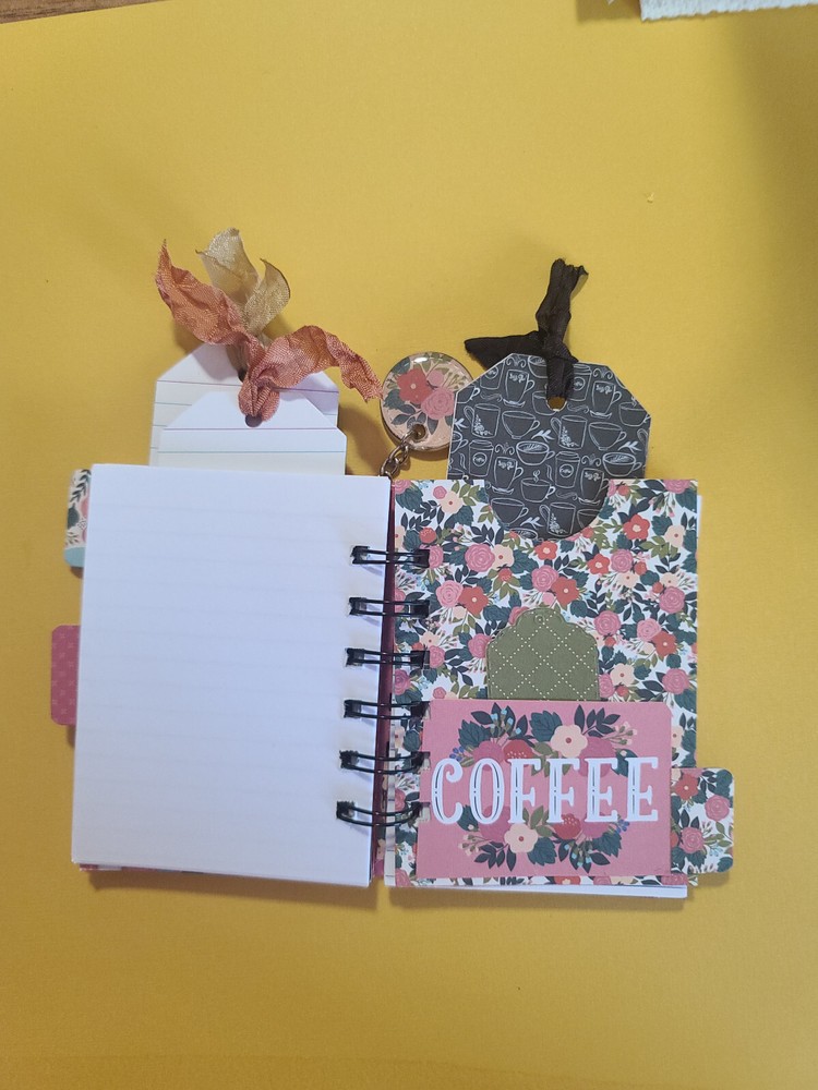 Little cinched journal notebook, handmade