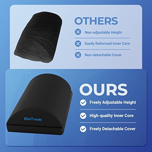 Foot Rest for Under Desk at Work-Versatile Foot Stool with Large Black