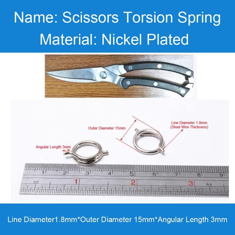 5 Pack Poultry Shears Spring Replacement Kitchen Springs Nickel,silver