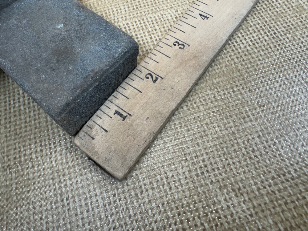 5.5"x2"x1" Sharpening Stone Vintage Used Grey Divided