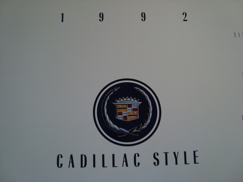 1992 Cadillac Style Advertisement Brochure NWIO