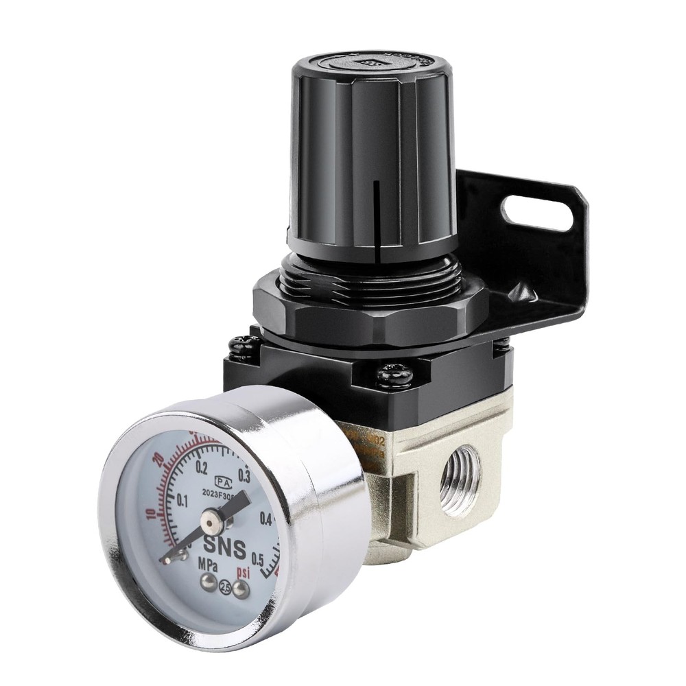 Low Pressure Air Regulator Air Compressor Pressure Regulator With Bracket and...