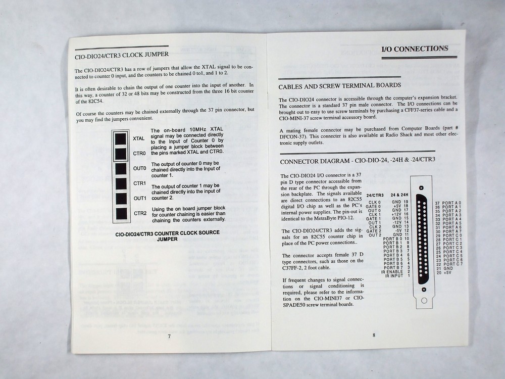 ComperBoards - CIO -DIO24 Digital Input / Output Board for ISA Computer Bus -