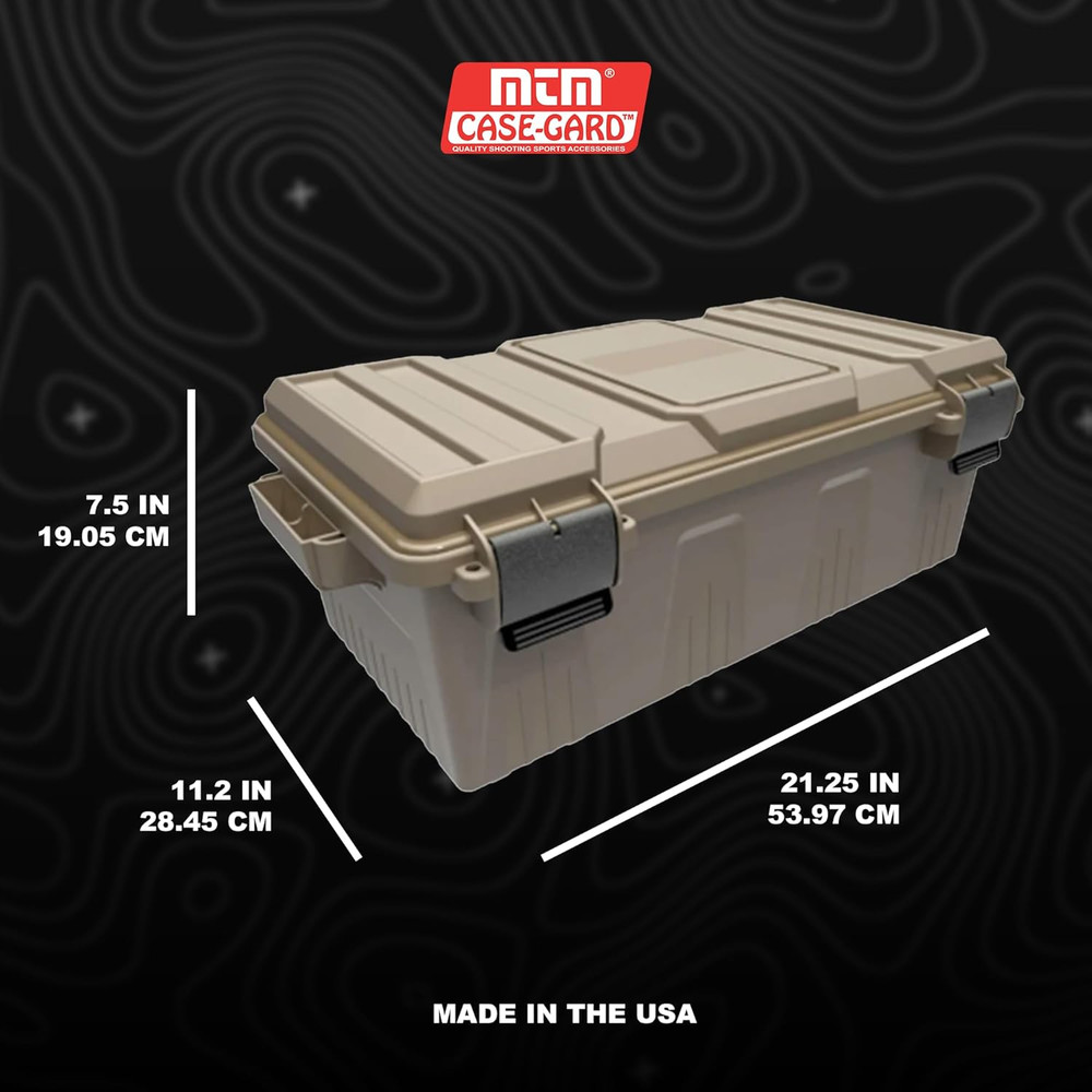 MTM ACDC30, Divided Ammo Crate Utility Box, Water- Resistant, Stackable, Snap La