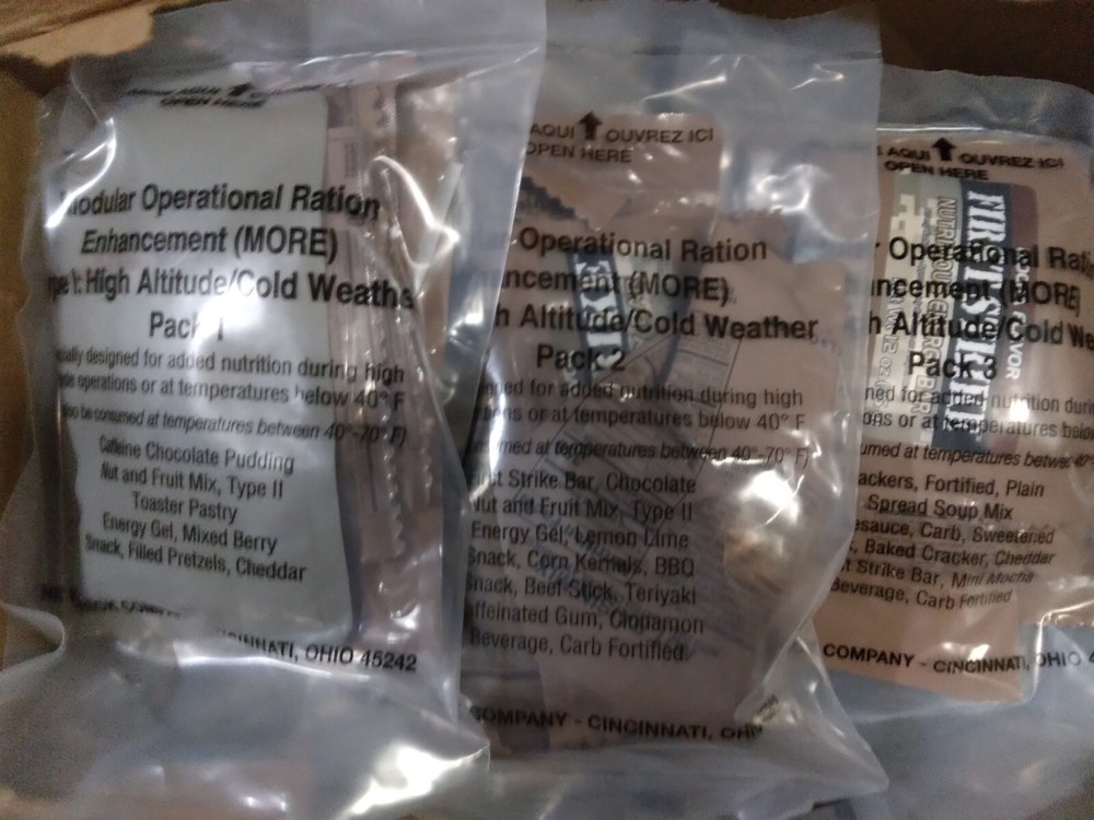 Modular Operational Ration Enhancement [MORE] Rations - Type I - Inspection 2026
