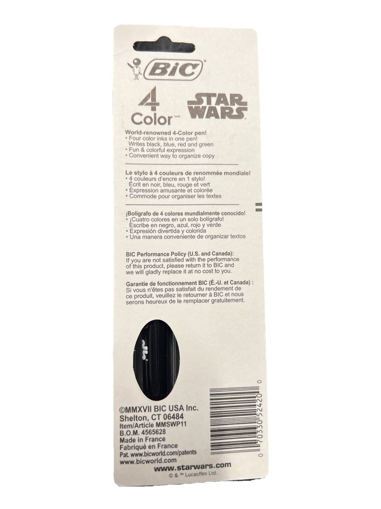 BIC Star Wars 4 Color Ball Pen Darth Vader Medium Asstd. Inks