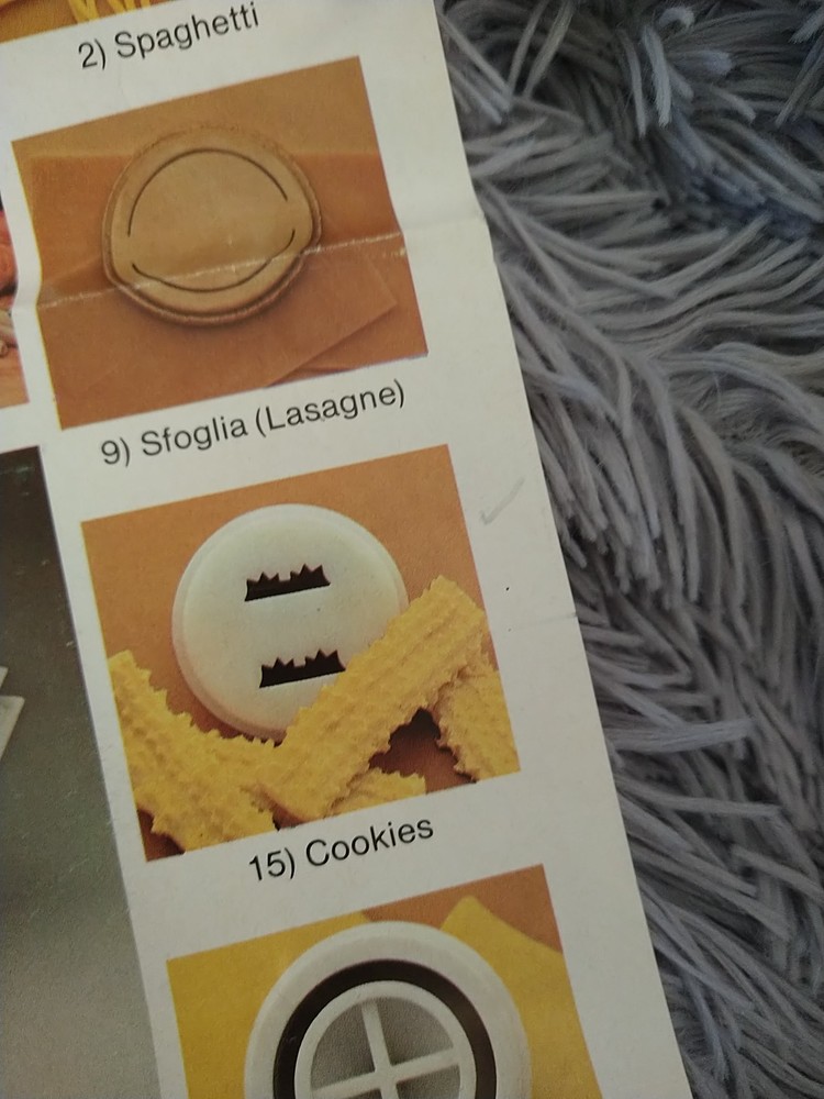 6 Simac Pastamatic Discs Die Plates Pack Lot Set Patterns Sizes Lot