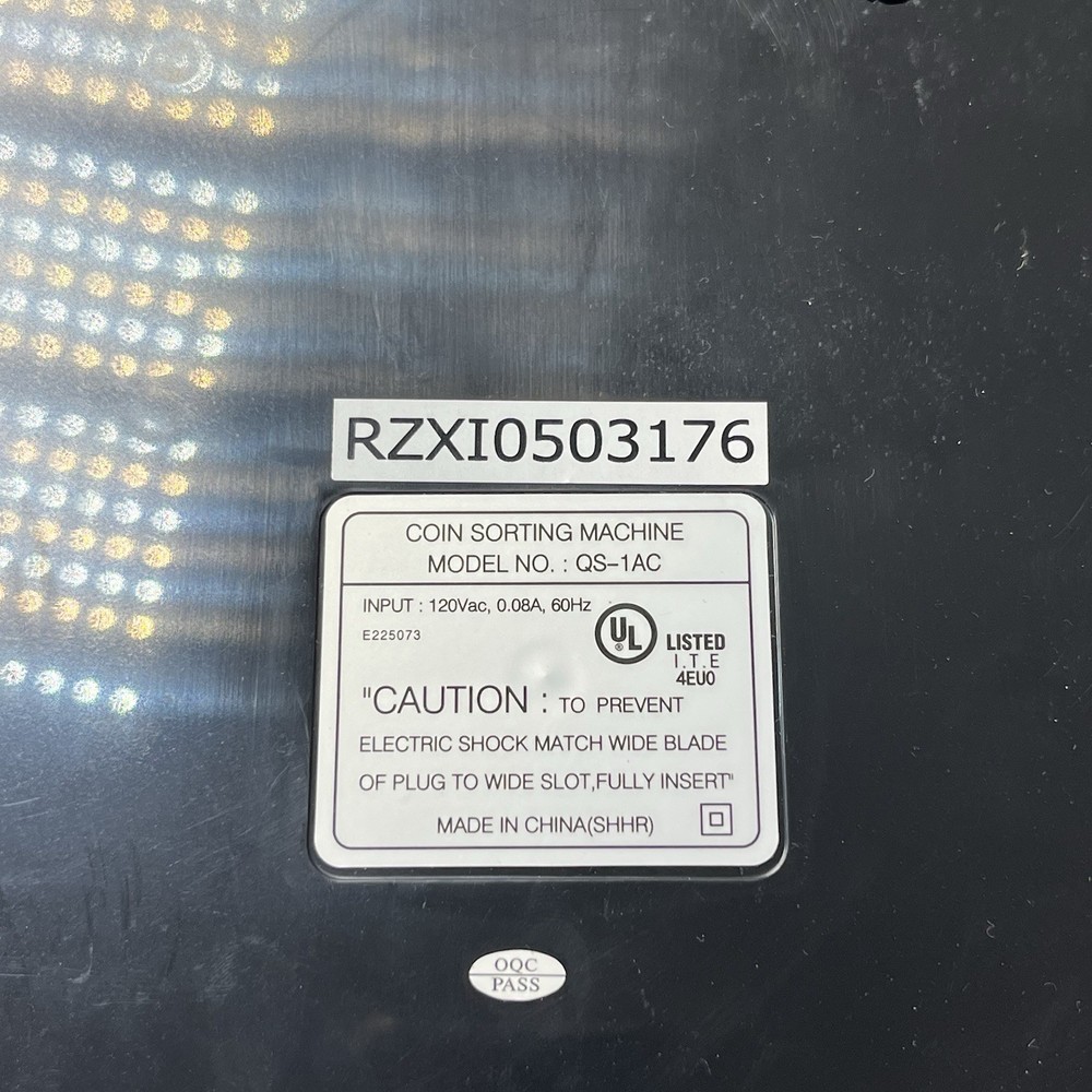 Royal Sovereign Quick Sort Counter Top Coin Sorting Machine QS-1AC - Tested