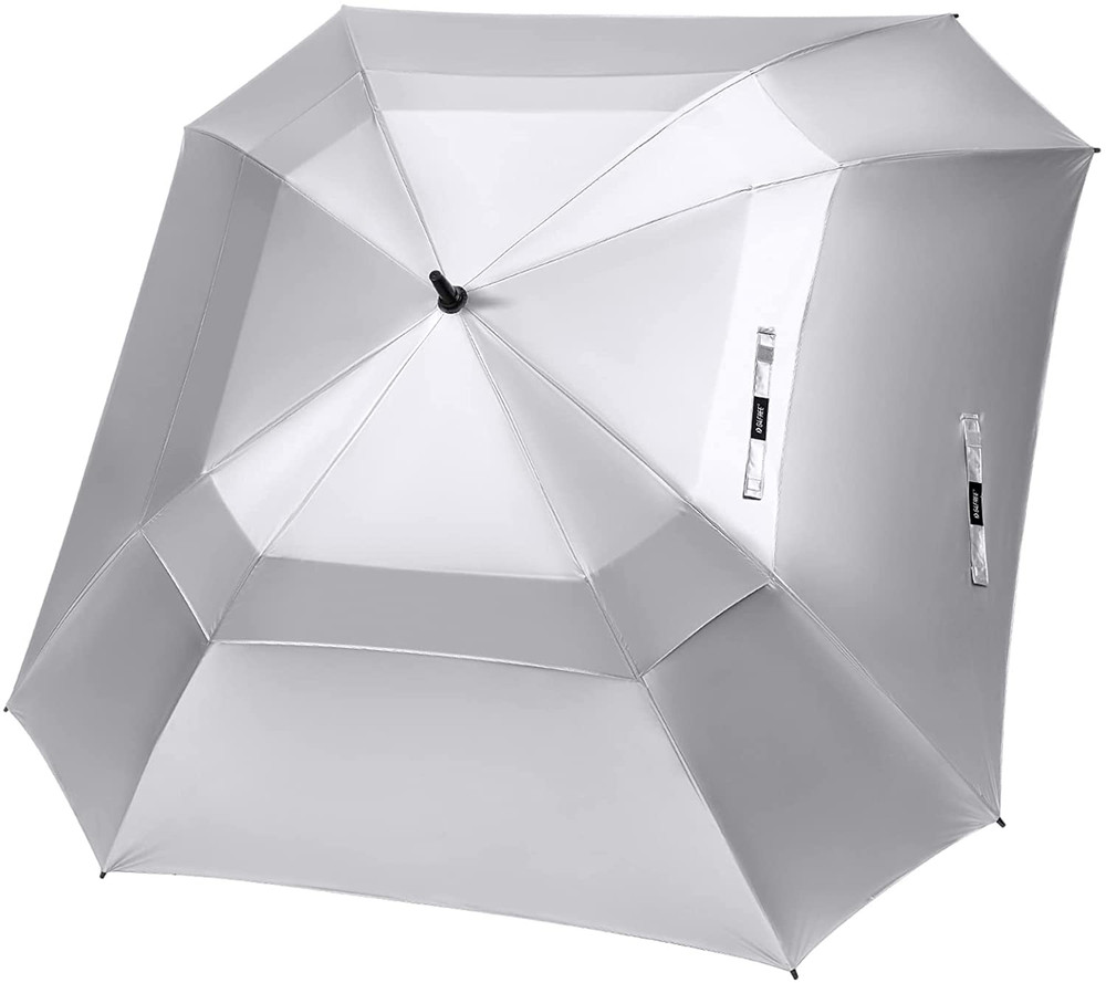 Extra Large Golf Umbrella 62/68 Inch Square Vented Windproof Auto Open Double Ca