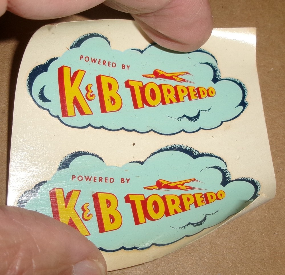K&B TORPEDO glow plug AIRPLANE ENGINE & K&B .15 display box & paperwork