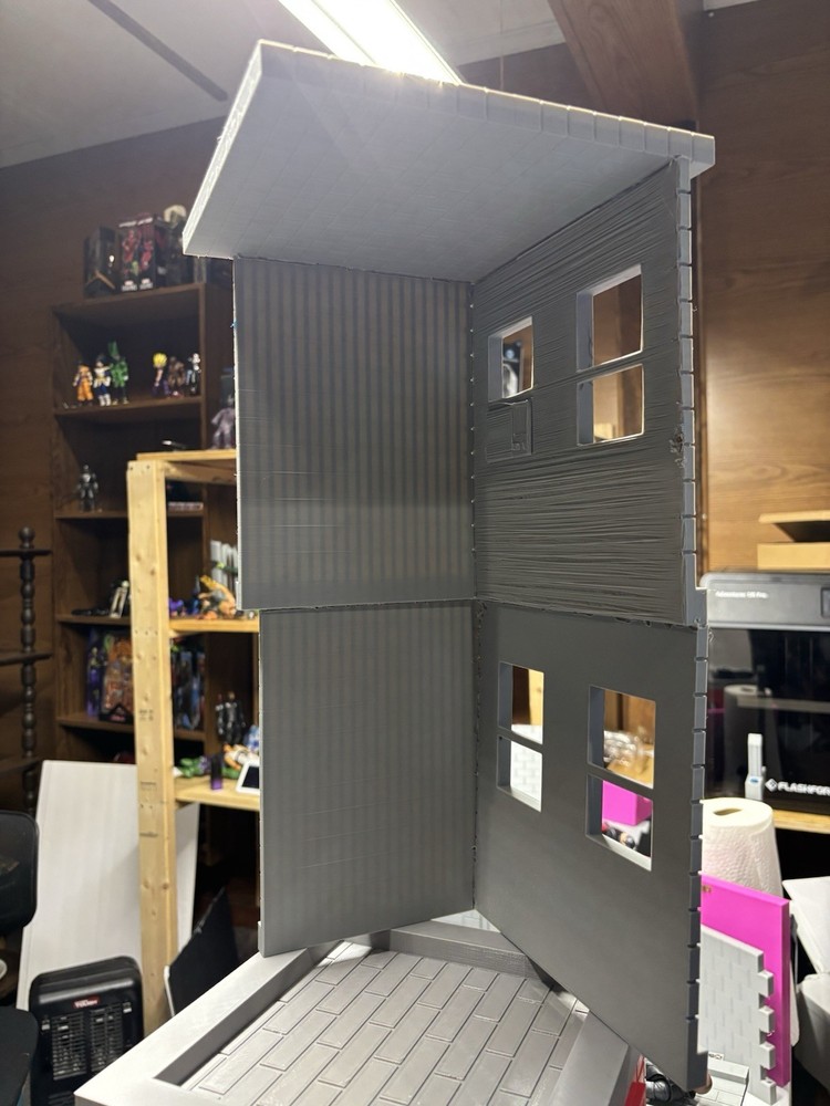 3D Printed Building Diorama 1/12 Scale Model 3D Printed