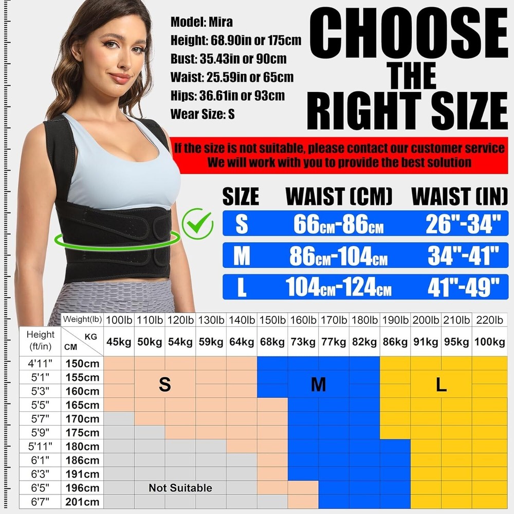 Adjustable Posture Corrector Low Back Support Shoulder Brace Belt for Men Women