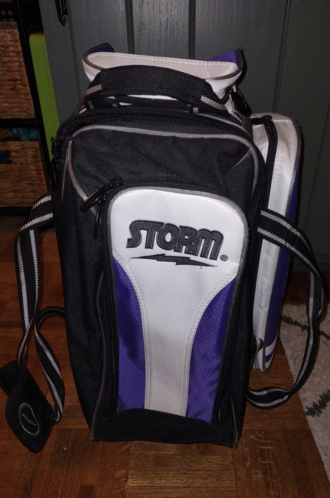 Storm Rolling Thunder 2 Ball Roller Bowling Bag Purple White Black