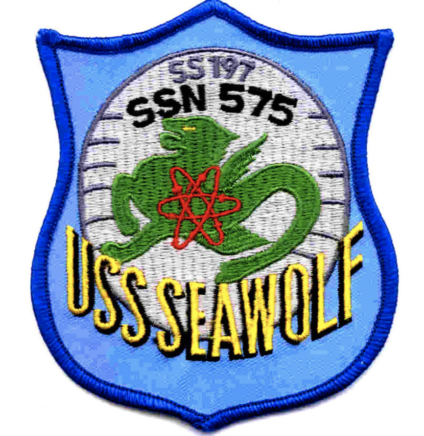 4.25" USS SSN-575 SEAWOLF EMBROIDERED PATCH