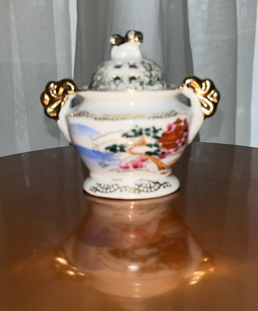 Vintage Hand painted Oriental Incense Burner