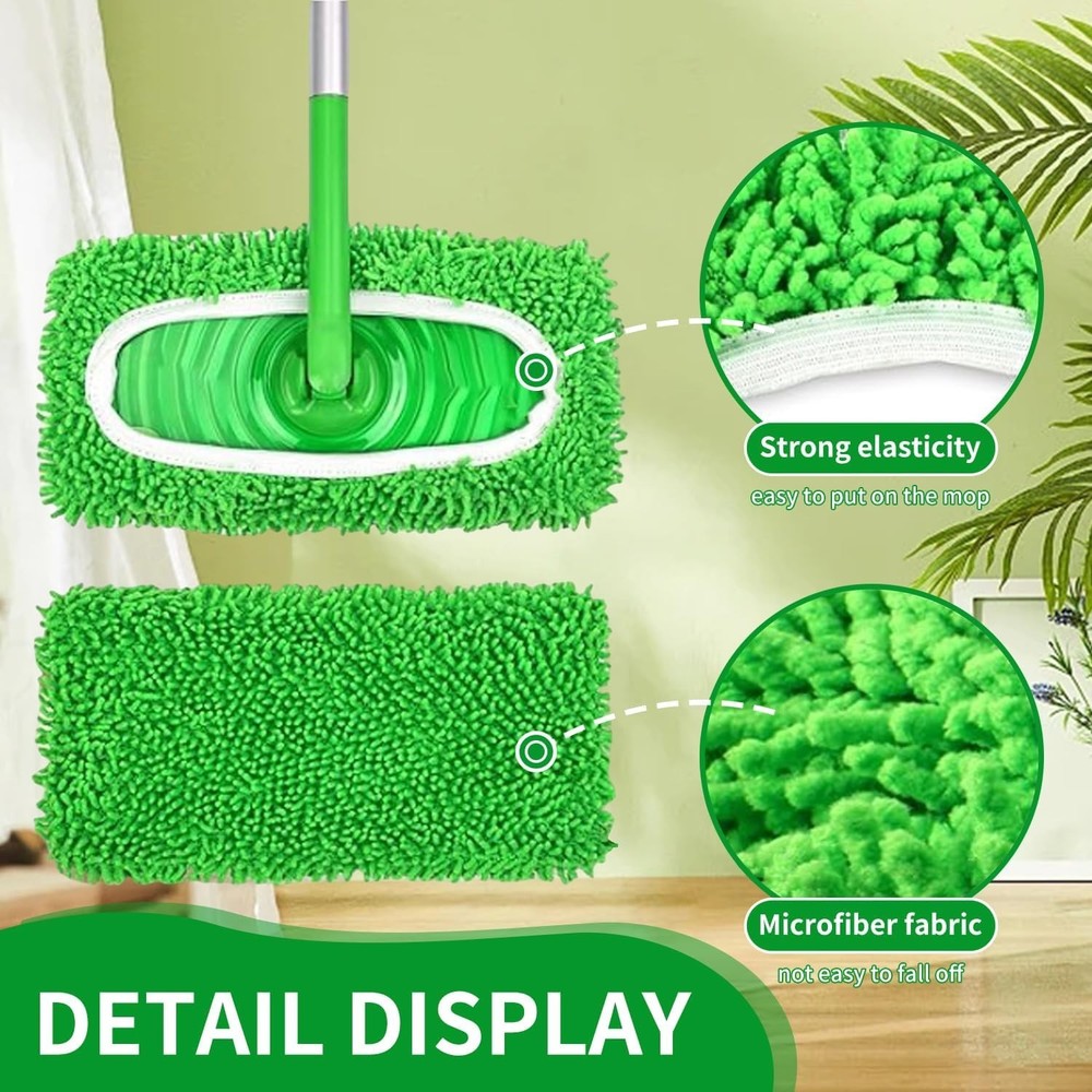 Reusable Microfiber Mop Pads for Swiffer - 4 Pack, Eco-Friendly & Washable, M...