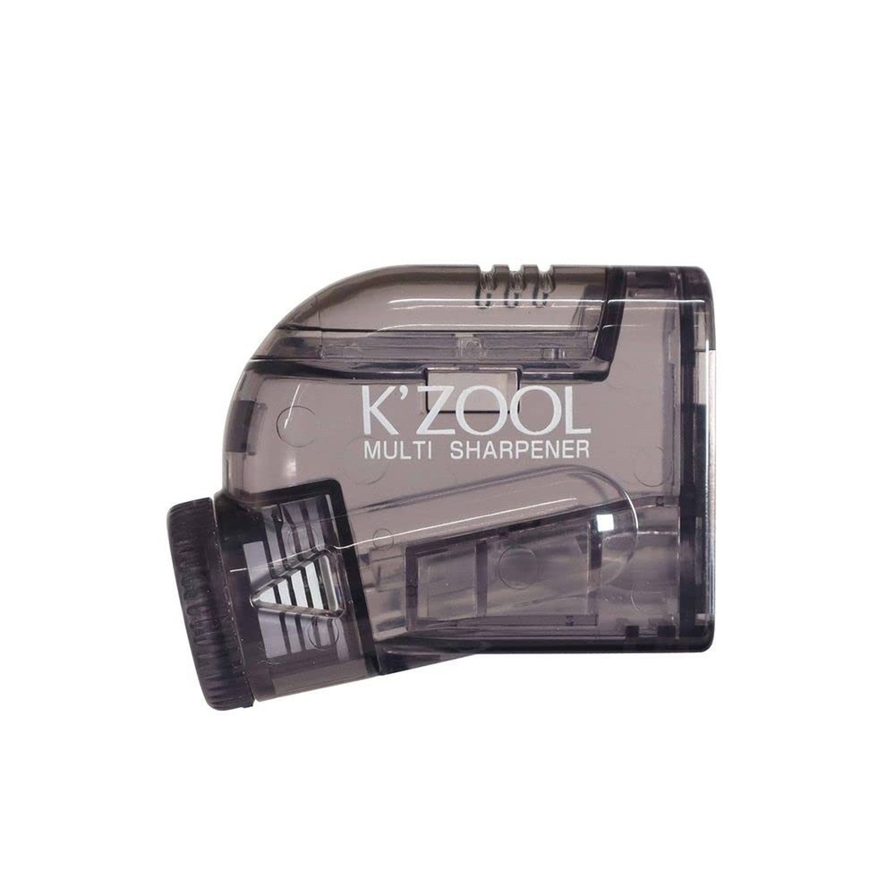 KUTSUWA STAD K'ZOOL Sharpness Adjustable Pencil Sharpener, Translucent Black ...