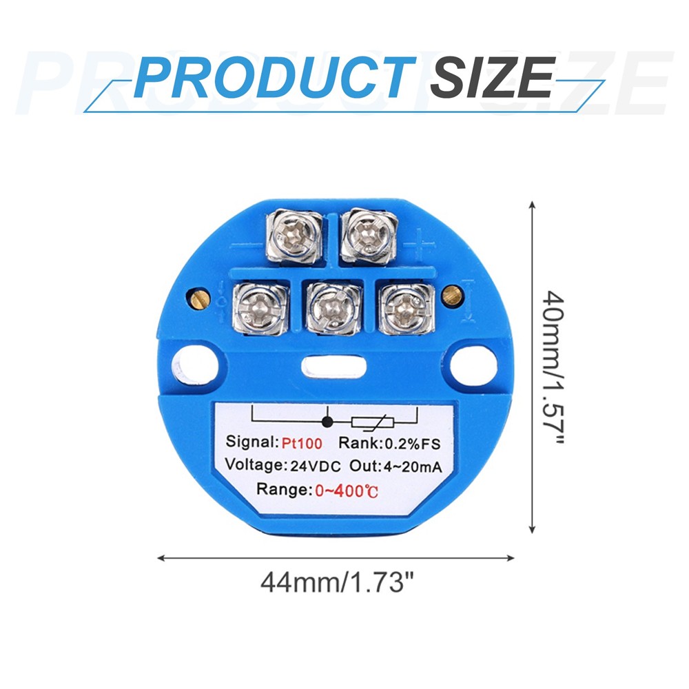 2pcs PT100 0~100°C 200°C RTD SBW Temperature Sensor Transmitter Module 4-20MA