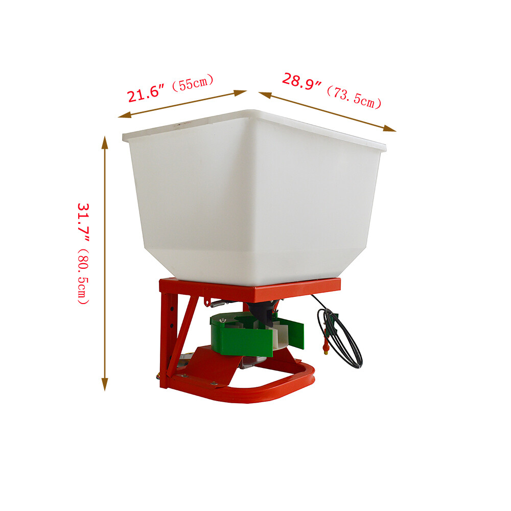 Seed Fertilizer Broadcast Tool Tractor Front Spreading Hopper Capacity 120Kg