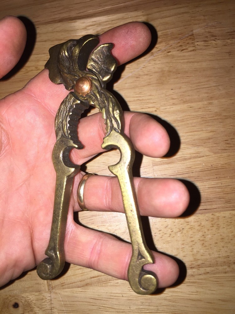 Nutcracker Nut Cracker Christmas Chicken Ranch HOLIDAY Brass METAL Hefty TEXAS