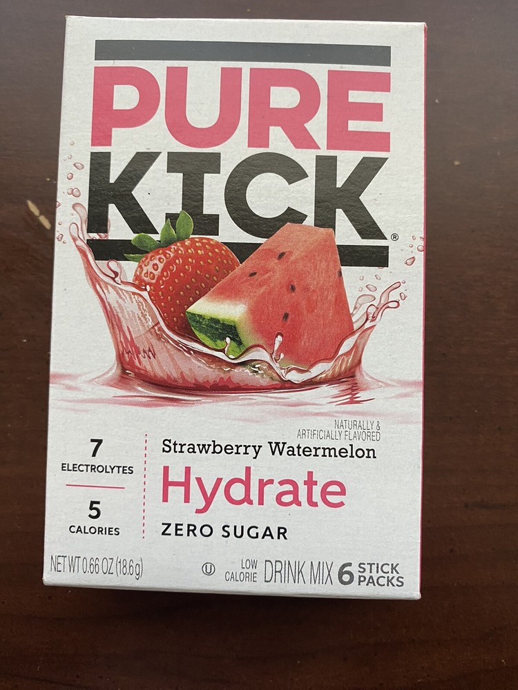 2 Strawberry Watermelon Drink Mix Zero Sugar Singles Go Pure Kick