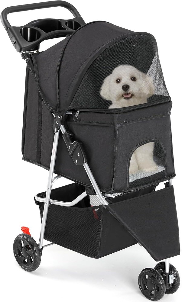 for Small to Medium Pets Lightweight Durable Dogs Cats Foldable Pet Stroller