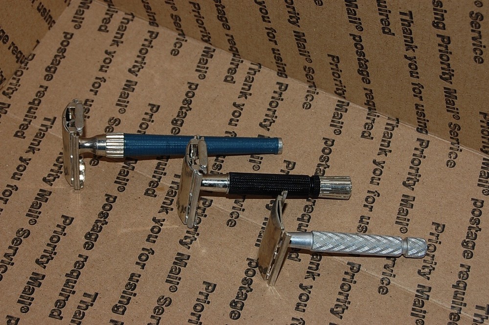 (3) Vintage Gillette Safety Razor Handles