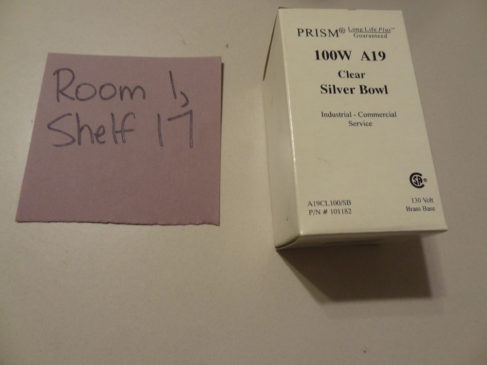 Prism 100W A19 Clear Silver Bowl Part 101182 in Box as Shown