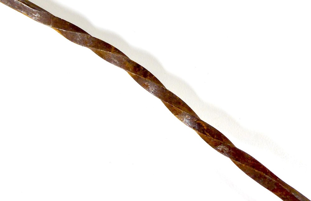 Wrought Iron Fire Pit Fork Tool 30" Hand Forged Primitive Rusty Rustic Relic