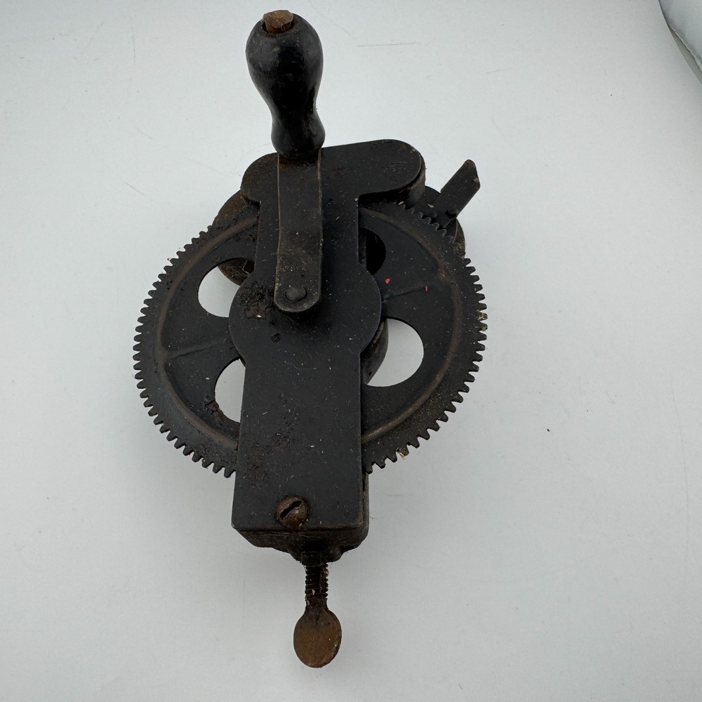 Vintage Quick-Edge Table Mount Hand Crank Knife Sharpener