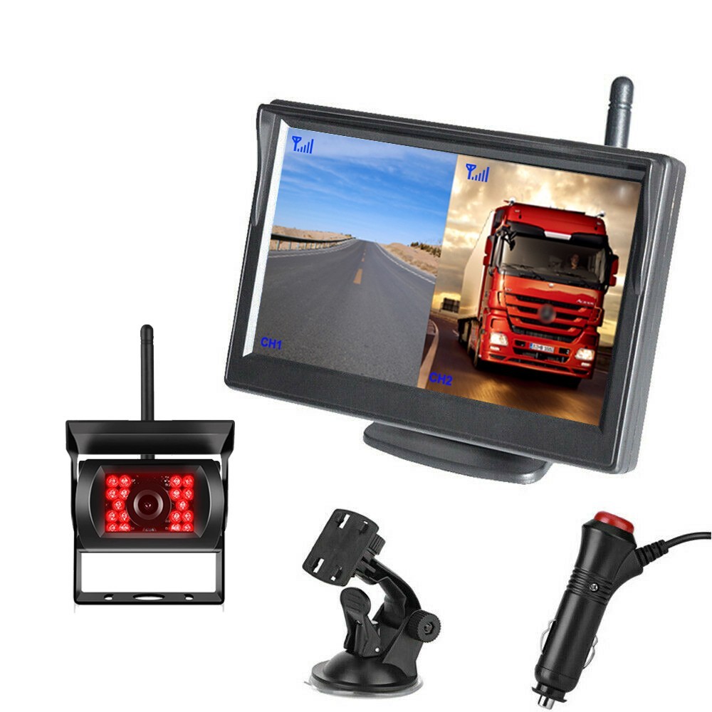 Wireless Car Rear View Backup Camera Reverse Camera Night Vision 5" Monitor Kit