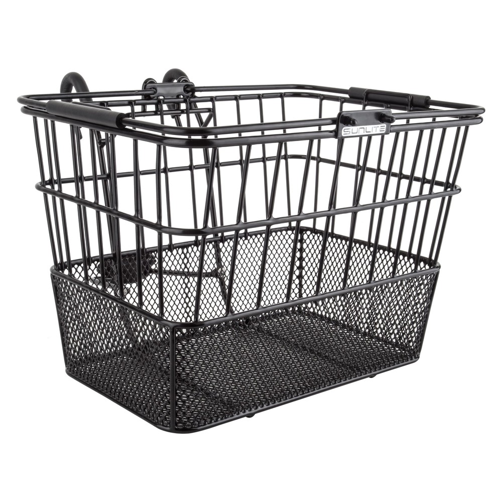 BASKET SunLite Front WIRE/MESH L/O Standard Black w/BRACKET