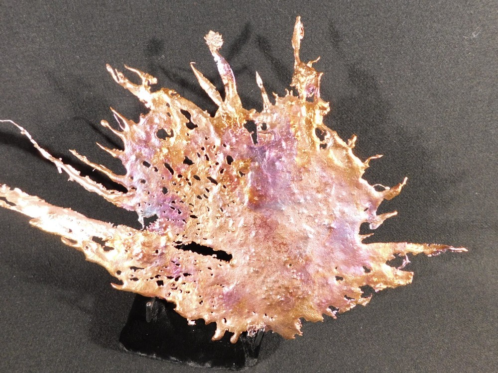 BIG! Bright Solid Solid COPPER Splash ART Sculpture Arizona 335gr