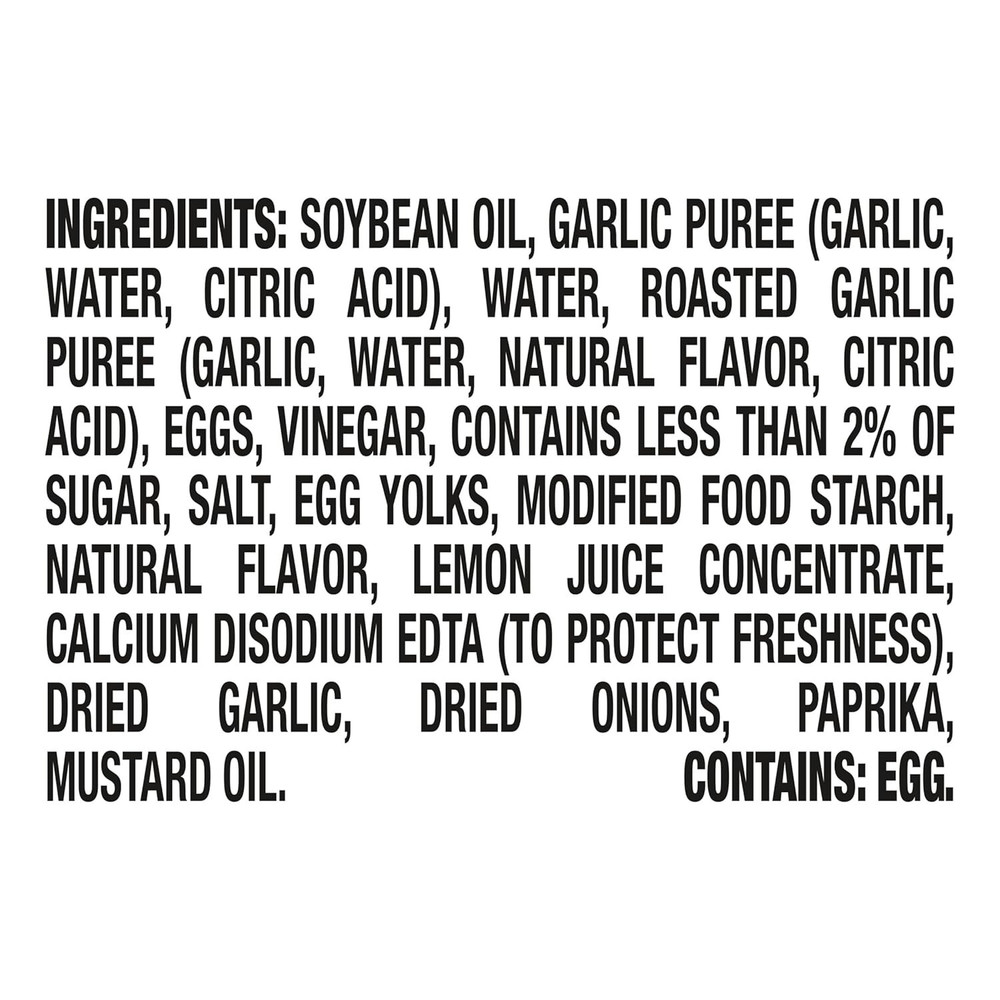 Kraft Mayo Garlic Aioli (12 Oz Bottle)