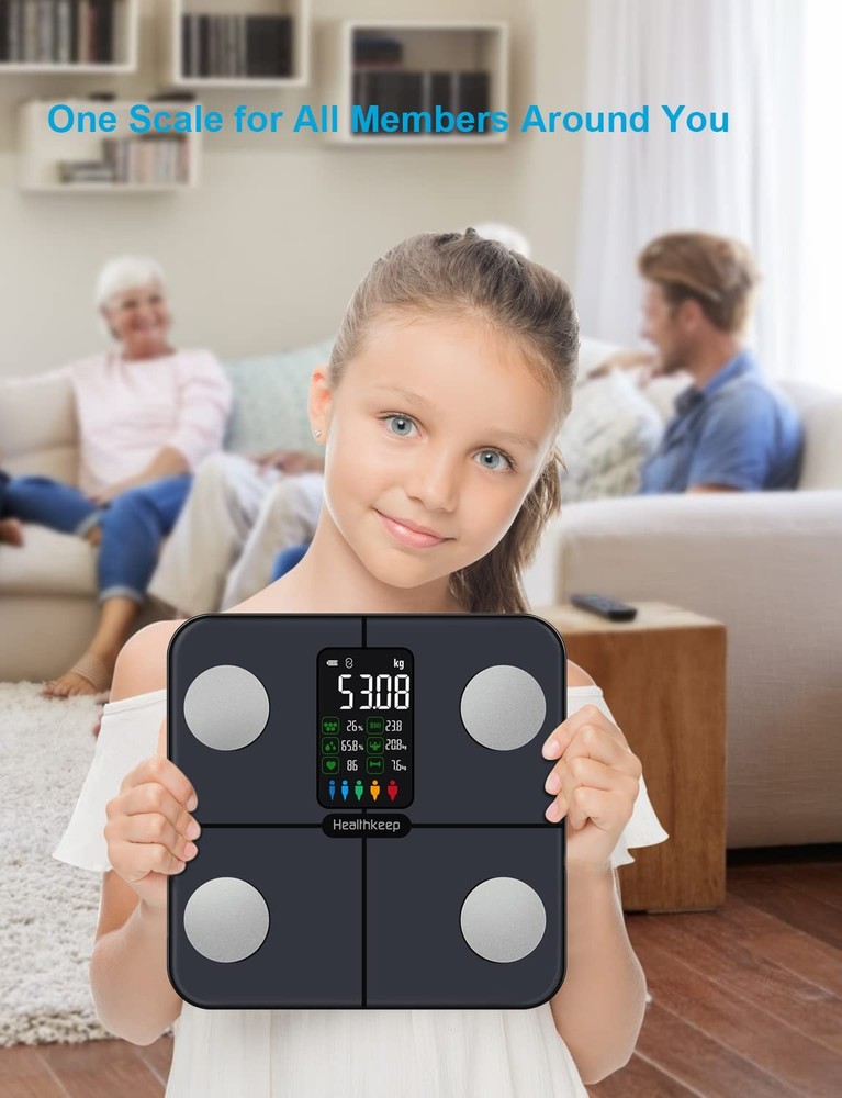 Smart Scale for Body Weight – Large Backlit Display Ultra‑Precise Bathroom We...