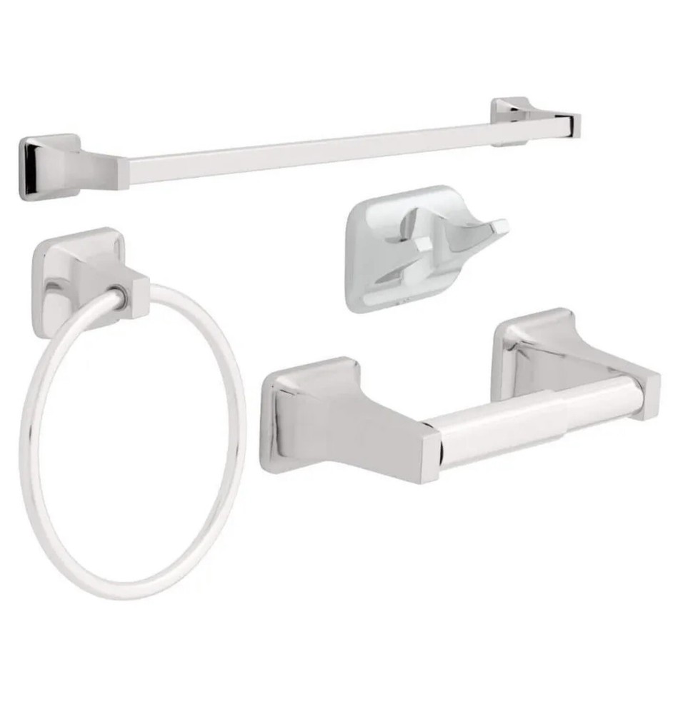 Franklin Brass Futura 4-Piece Chrome Bath Hardware Set
