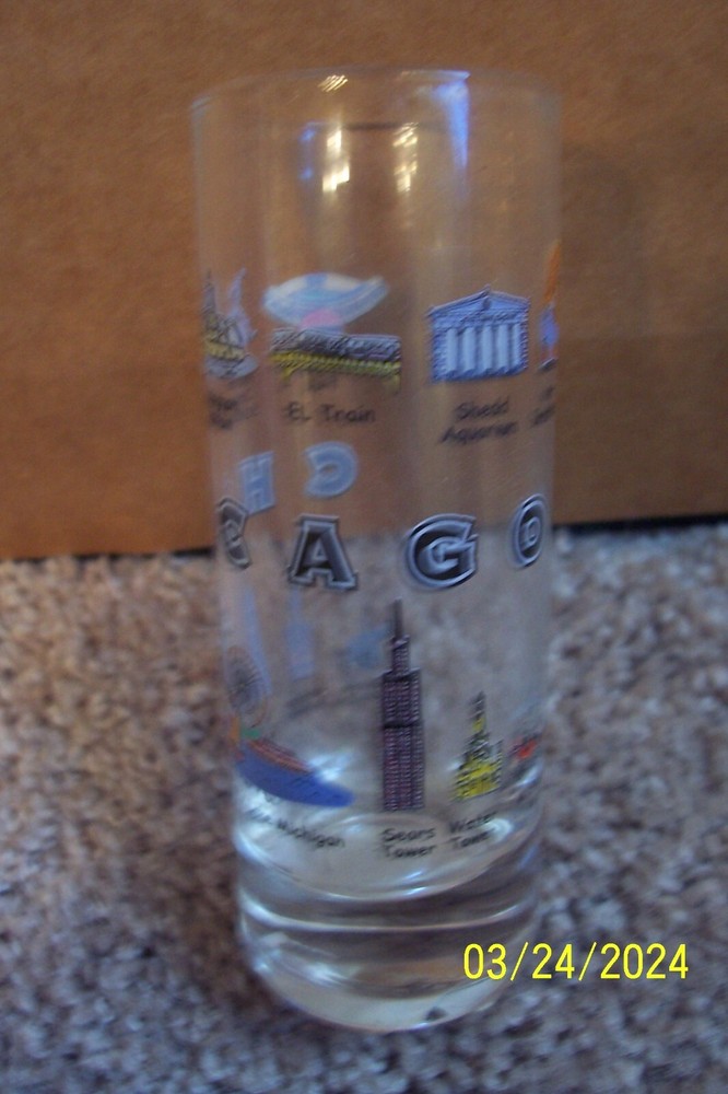 Chicago Souvenir Tall Shot Glass