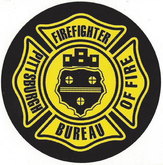 Pittsburgh Fire Department 4 1/2" Vinyl Decal / NEW