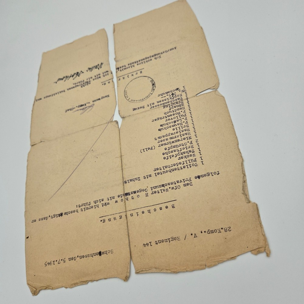 Original WWII WW2 German Defeat 1945 Berlin Declaration Army document soldier