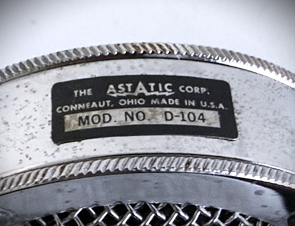Vintage 1950's Astatic D-104 Dynamic Microphone-modified, working great (d5)