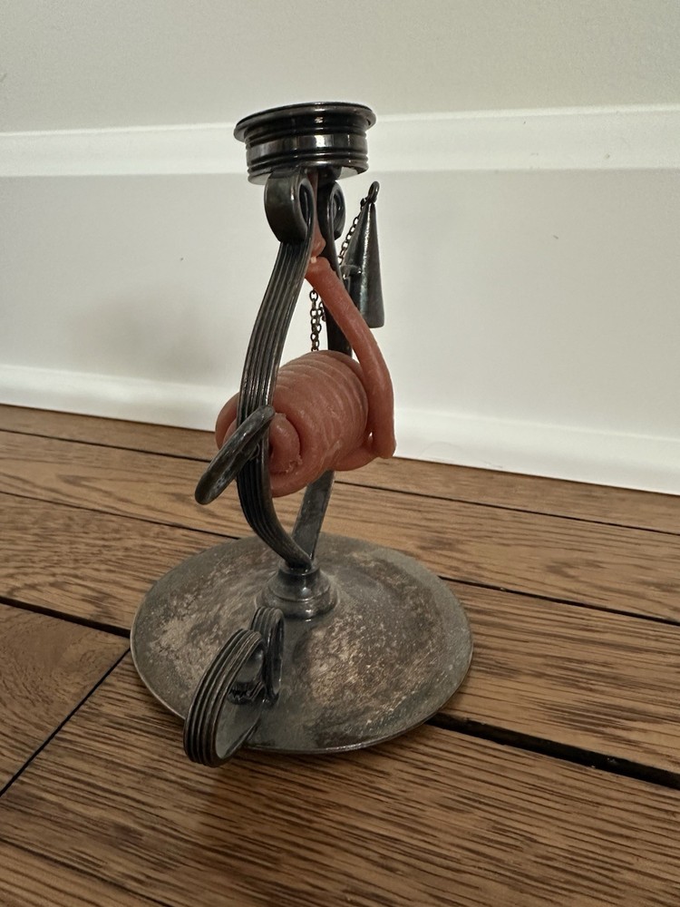 Vintage Silver Plated Wax Jack