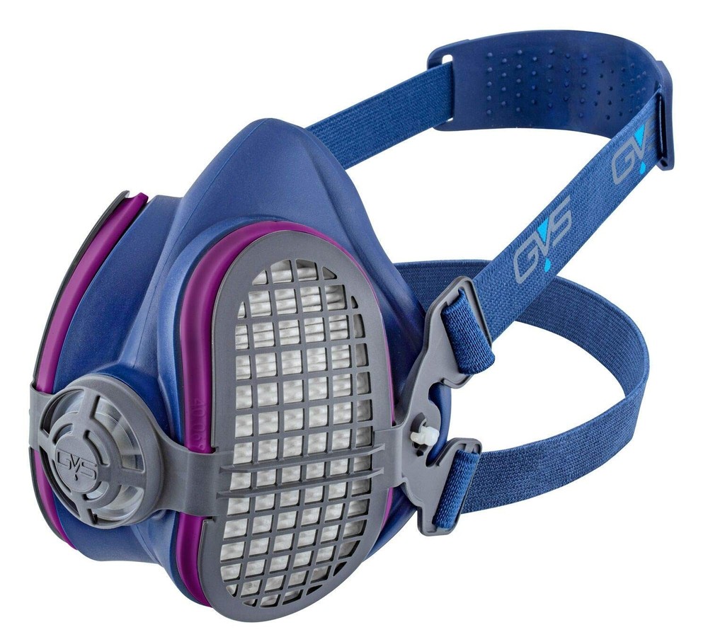 GVS Elipse P100 Dust Half Mask Respirator with replaceable Small-Medium, Blue