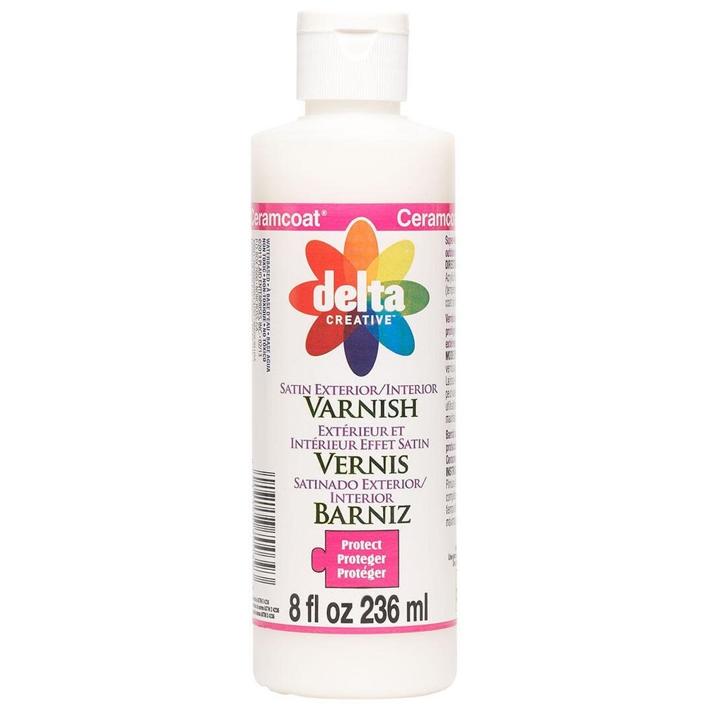 Delta Ceramcoat Protect Exterior/Interior Satin Varnish-8oz