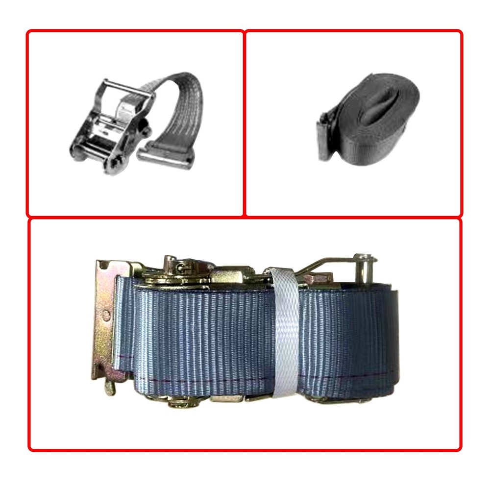 20-Pack Grey Ratchet Straps 16 FT x 2'' with E-Hook for Truck Trailer