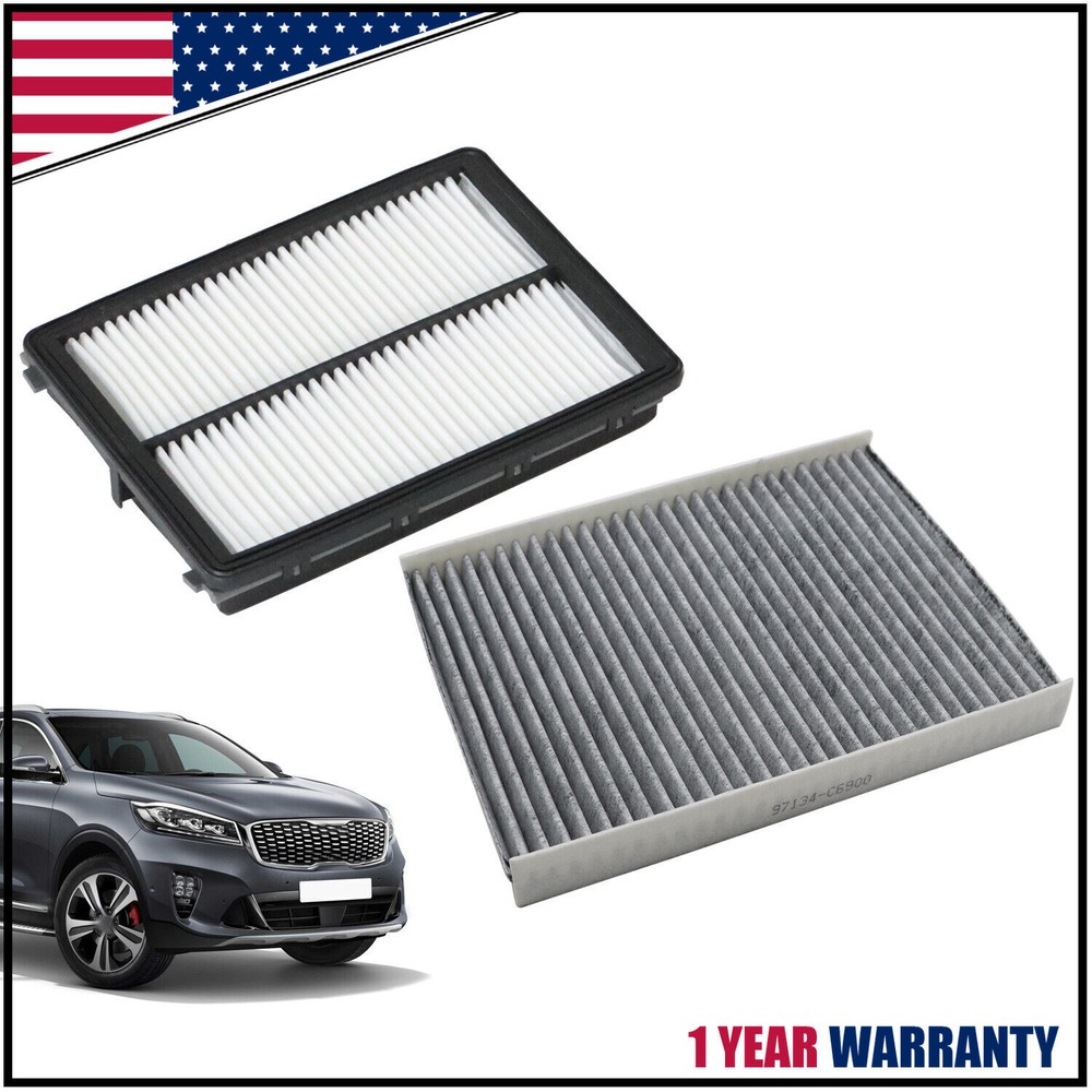 Carbon Cabin & Engine Air Filter SET For 2016-2020 KIA Sorento