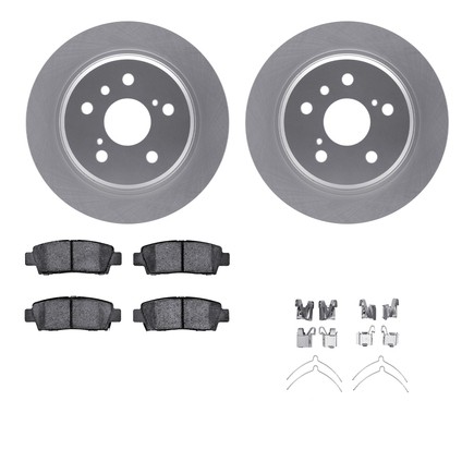 Disc Brake Kit-Geospec Rotors with 5000 Advanced Brake Pads includes Hardware