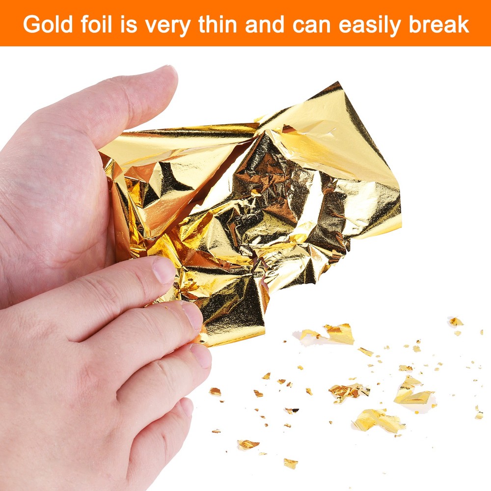 200 Pcs Gold Leaf Sheets 3.5" x 3.5" Foil Sheets for Crafts,Dark Silver