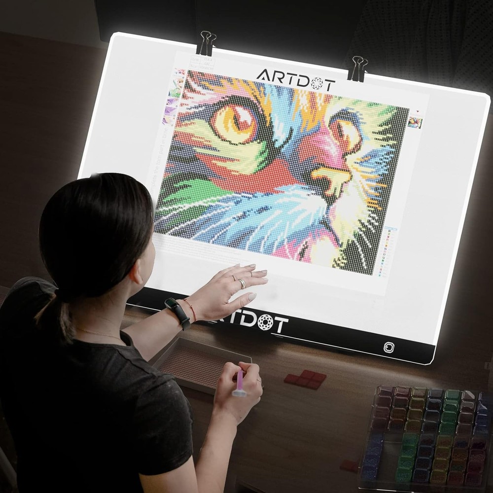 A2 LED Light Pad for Diamond Painting USB Powered Light Board Kit, Adjustable...
