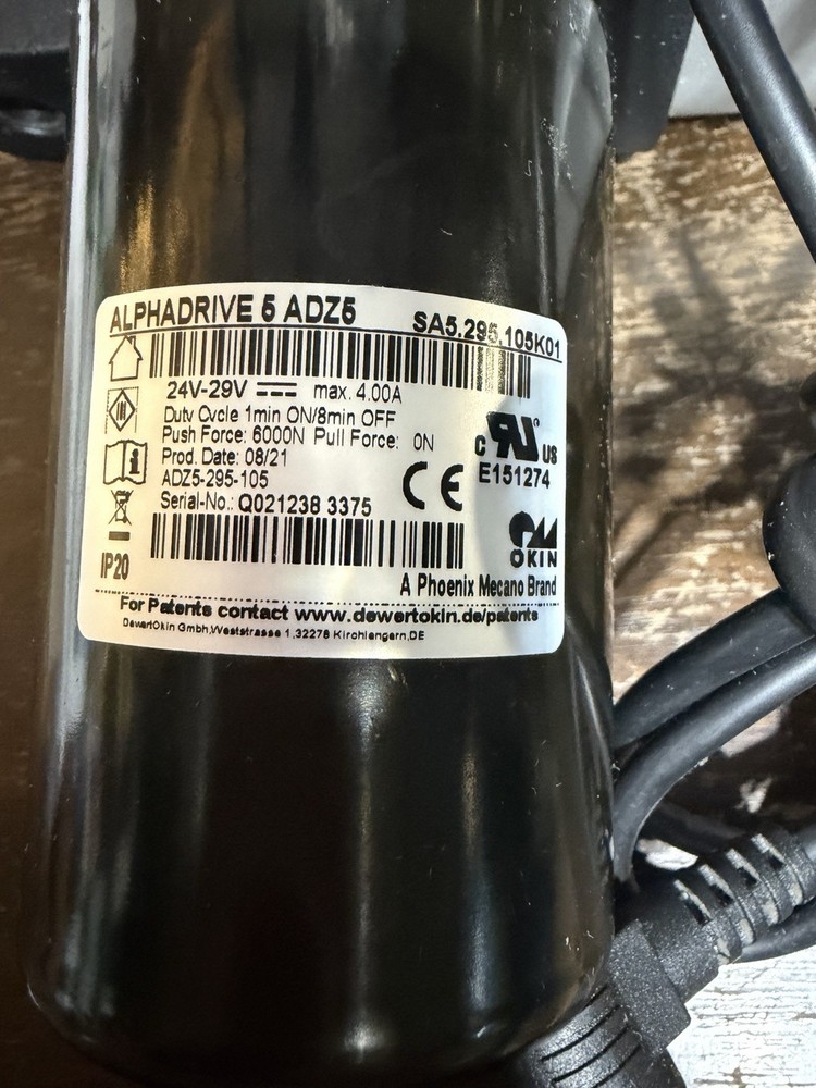Okin Alphadrive 5 ADZ5 Adjustable Bed Actuator Motor E151274 Ghost Bed